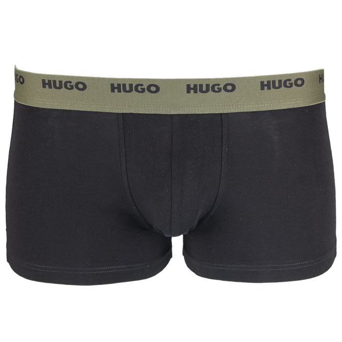 Boxer trunk with HUGO branding on coloured waistband