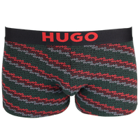Hugo brand boxer trunkss with patterned design on a white background