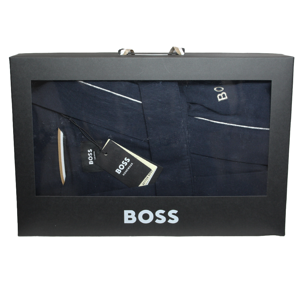 BOSS dark blue dressing gown gift box