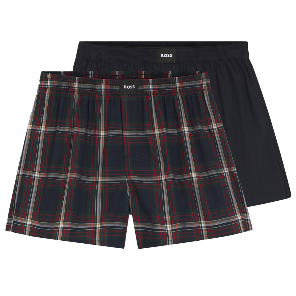 Two pairs of Boss boxer shorts