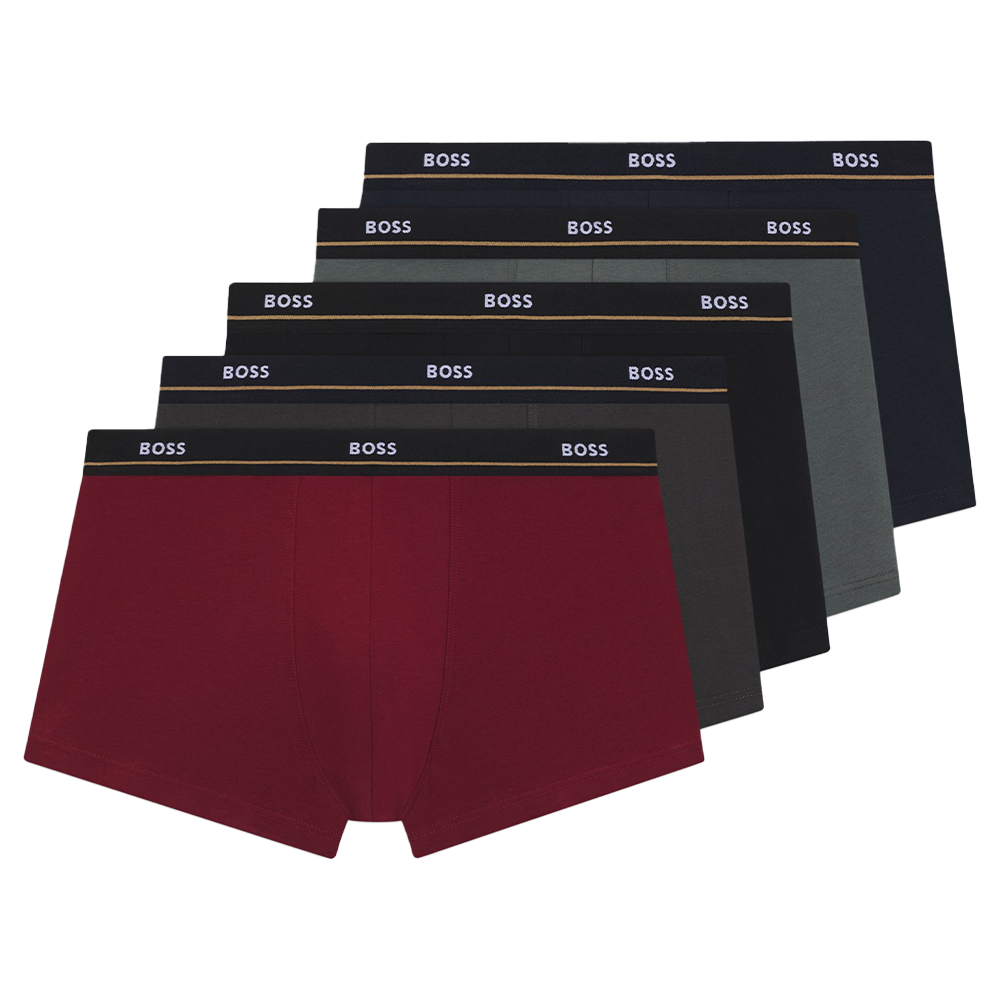 BOSS 5-Pack Essentials Boxer Trunks, Assorted Colours