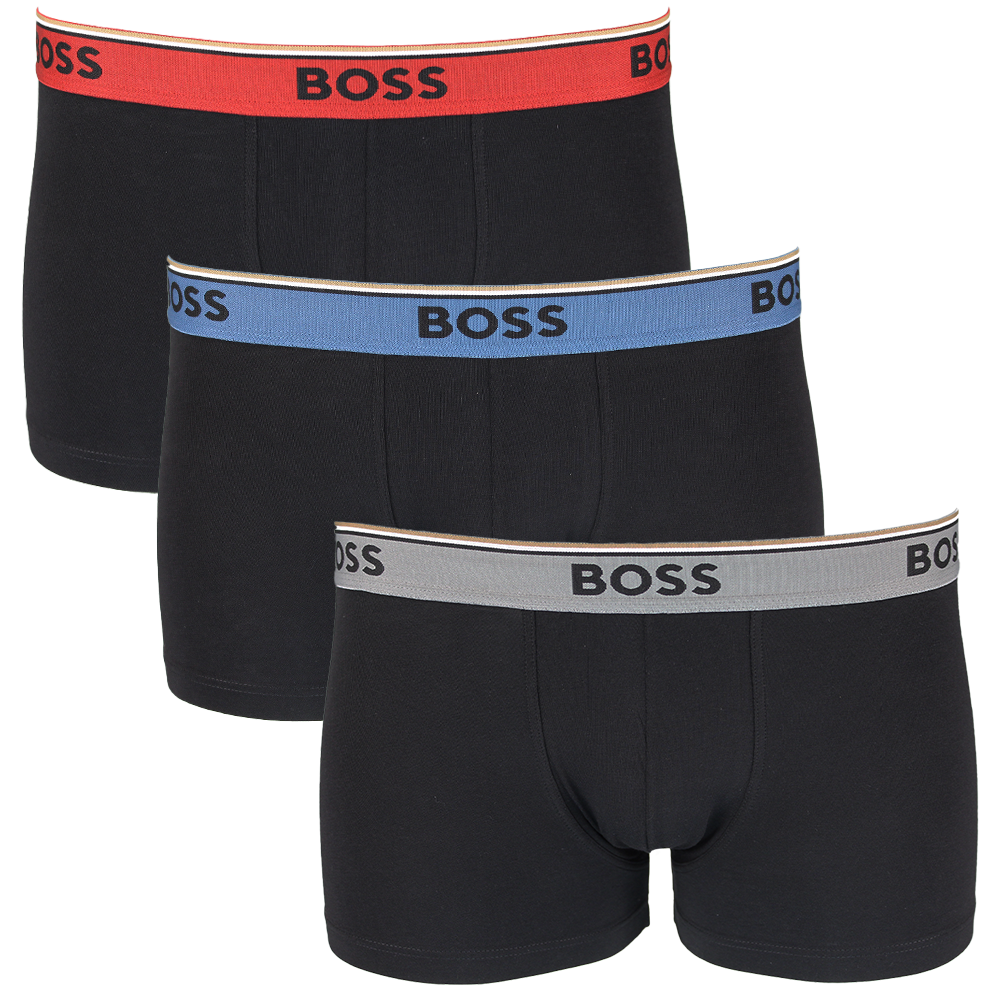 boxer trunks with BOSS branded waistbands