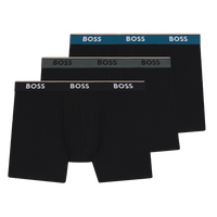 Black boxer briefs with BOSS branded coloured waistband