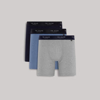 Ted Baker 3-Pack New Silhouette Boxers, Navy/Blue/Grey.