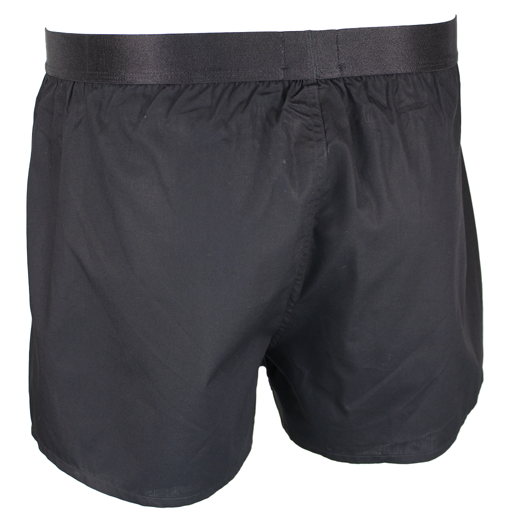 Back of black boxer shorts