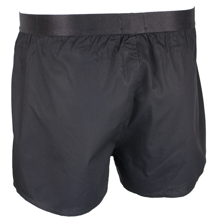 Back of black boxer shorts