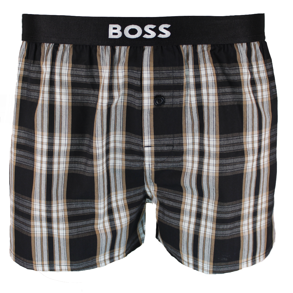 Plaid patterned boxer shorts 