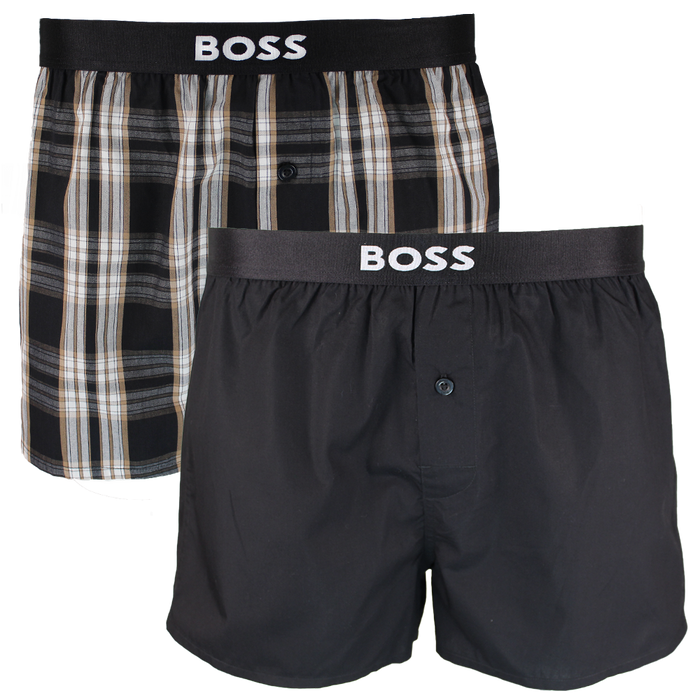 Two pairs of boxer shorts with BOSS branding