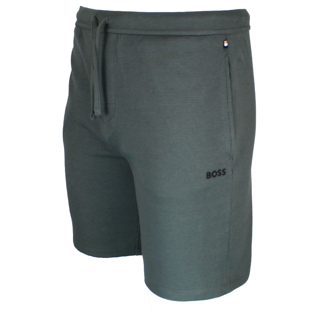 BOSS Waffle Lounge Shorts, Green