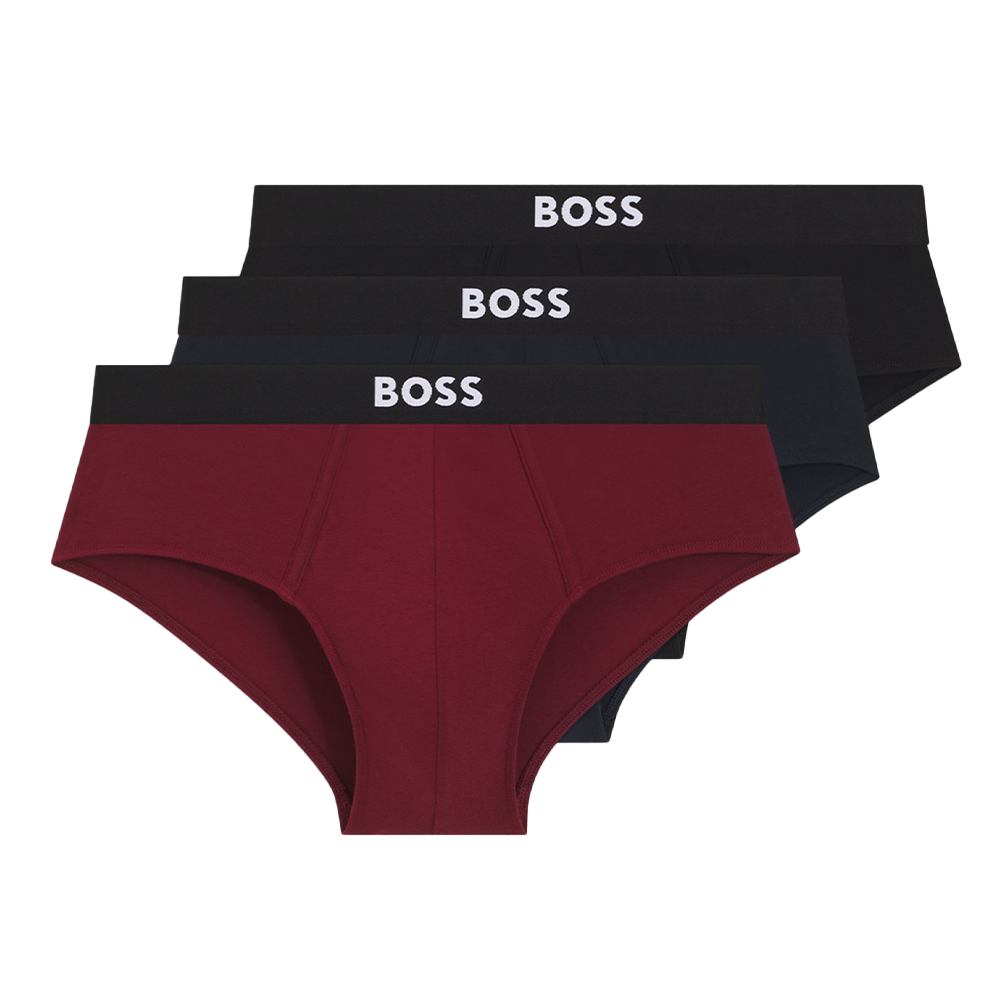 BOSS 3-Pack BOSS ONE Hip Briefs, Multi