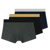 3 pairs of boxer trunks with textured waistbands