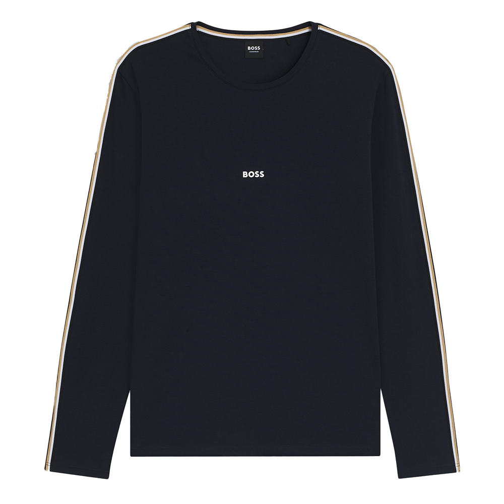 Black long sleeve t-shirt with BOSS branding