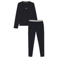Black long-sleeve top and pants set with 'BOSS' branding on a white background