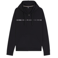 Black hoodie with silver zippers on a white background