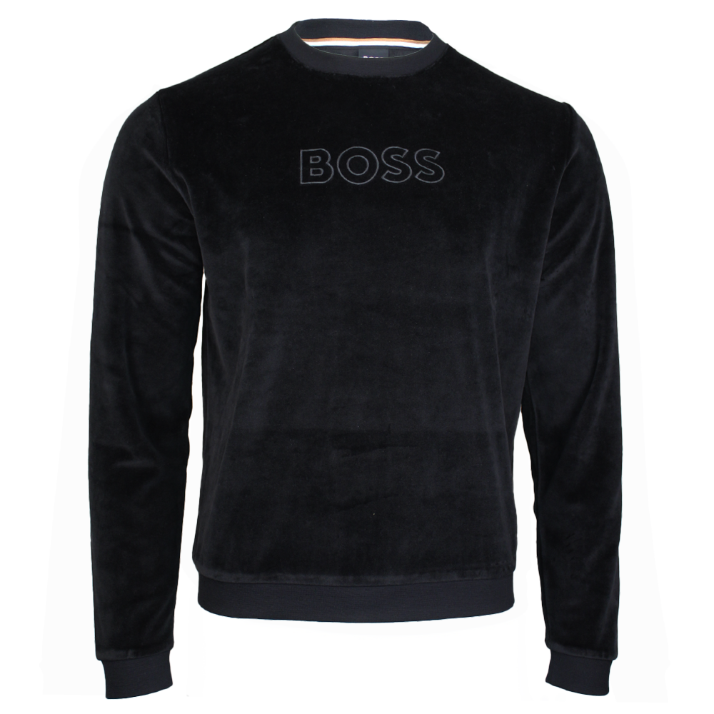 Black sweatshirt with BOSS logo