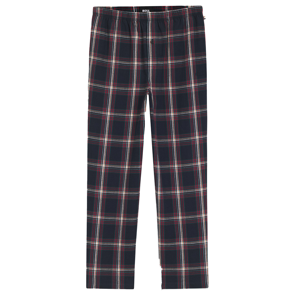 Plaid blue patterned pyjama trousers