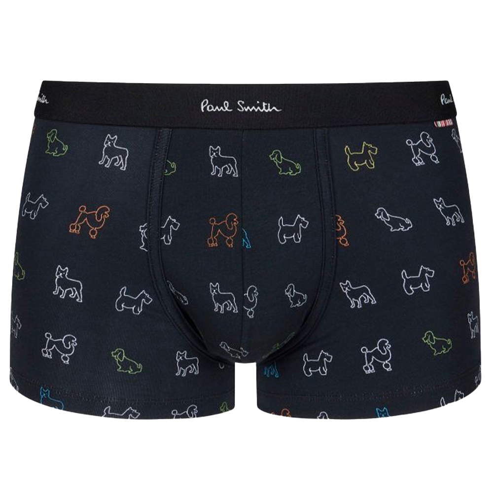 men's boxer trunk with dog and cat pattern