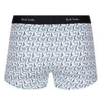 Floral patterned boxer briefs with a brand label on a white background