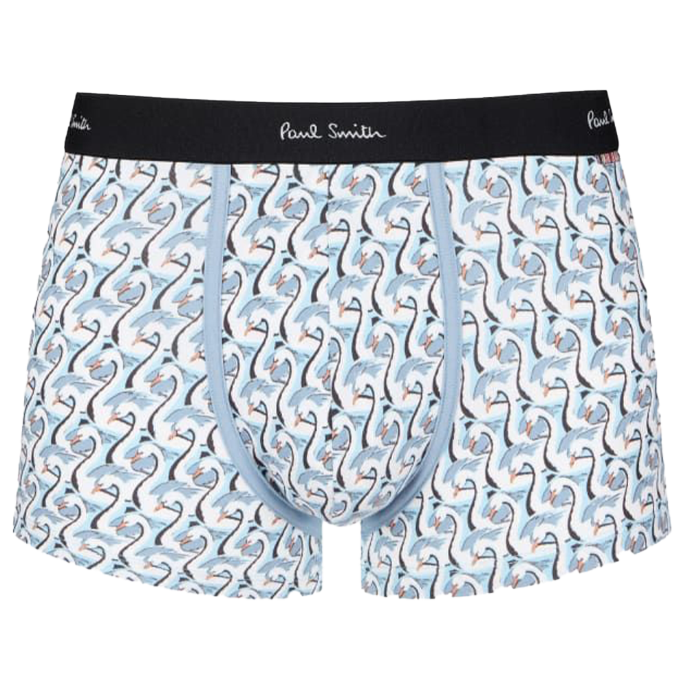 Men's underwear with swan pattern and Paul Smith branding on a white background
