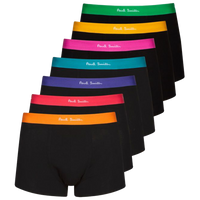 Seven pairs of Paul Smith boxer trunks with coloured waistbands