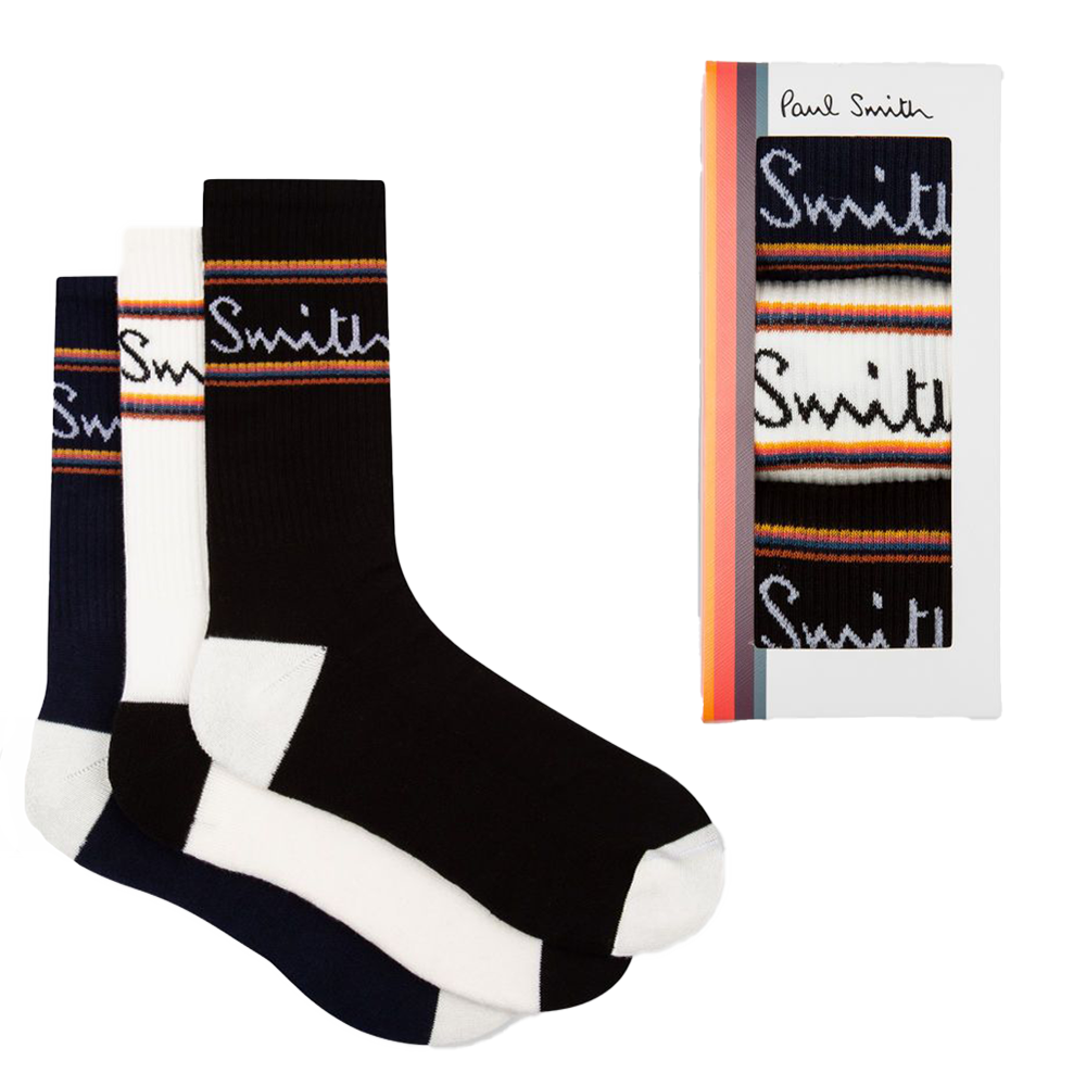Paul Smith 3 pack of sports socks with gift box