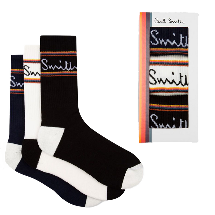Paul Smith 3 pack of sports socks with gift box