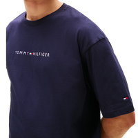 Navy blue Tommy Hilfiger t-shirt on a white background