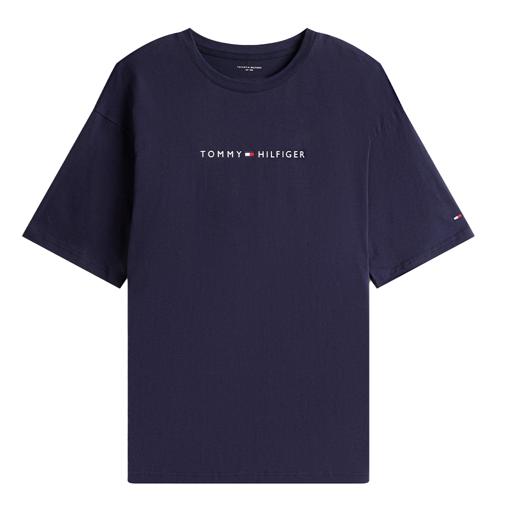 navy t-shirt with Tommy Hilfiger logo
