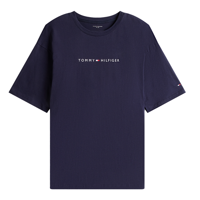navy t-shirt with Tommy Hilfiger logo