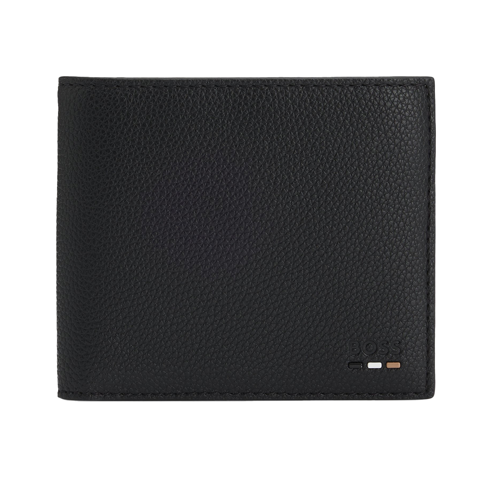 BOSS Ray 4cc Coin Faux Leather Wallet, Black