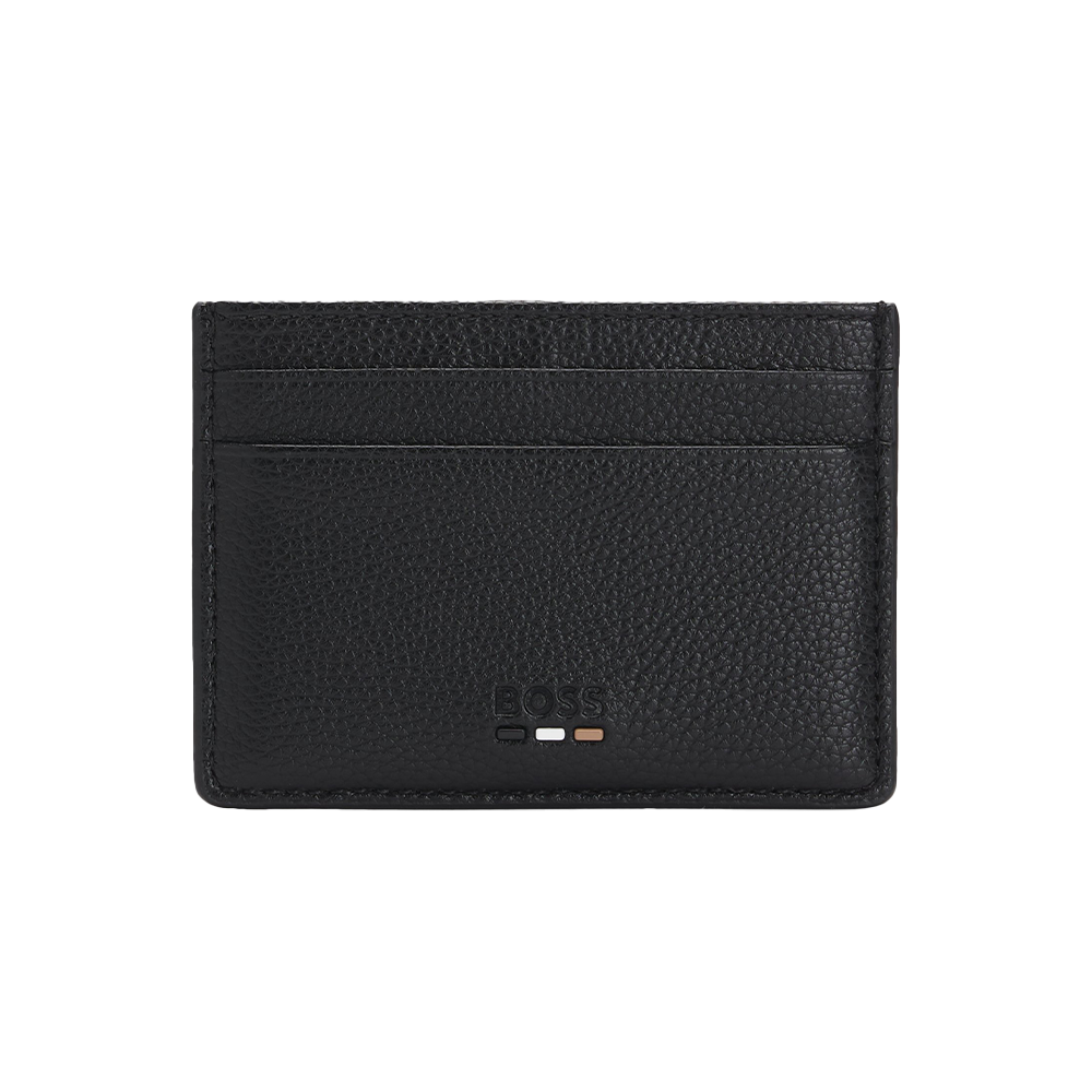 BOSS Ray N Faux Leather Card holder, Black