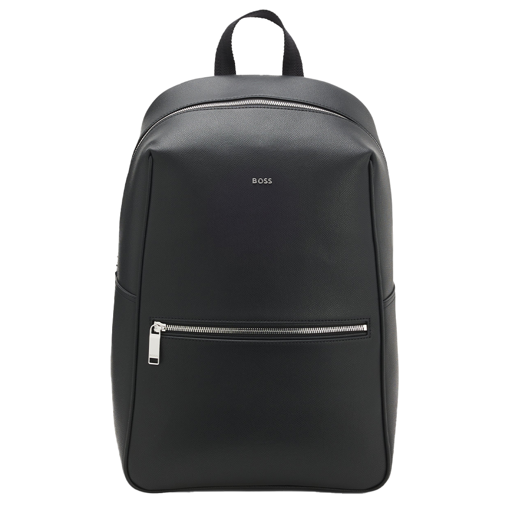 BOSS Daxter Leather Backpack, Black