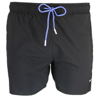 Black BOSS swim shorts with blue drawstring 