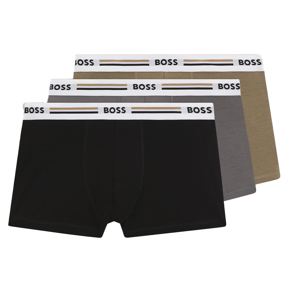 3 pairs of Boss branded boxer trunks