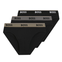 Black men's briefs with coloured waistbands branded BOSS
