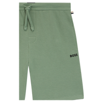 Green shorts with boss branding