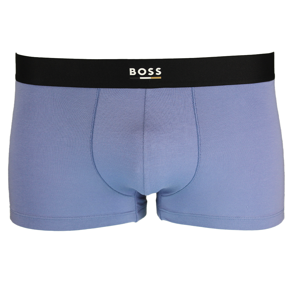 Blue boxer trunk with BOSS on waistband