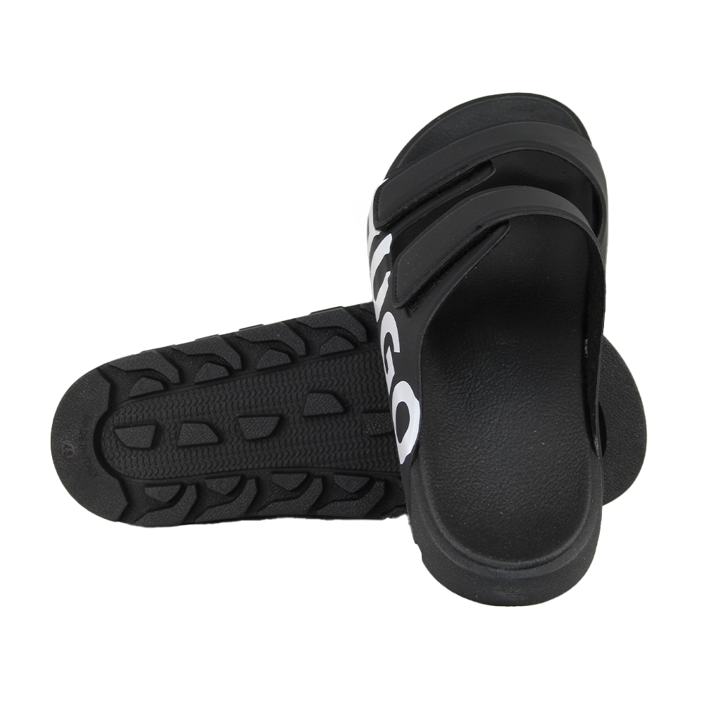 HUGO Evander Sandal, Black with White Logo
