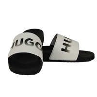 Black sliders with white tops