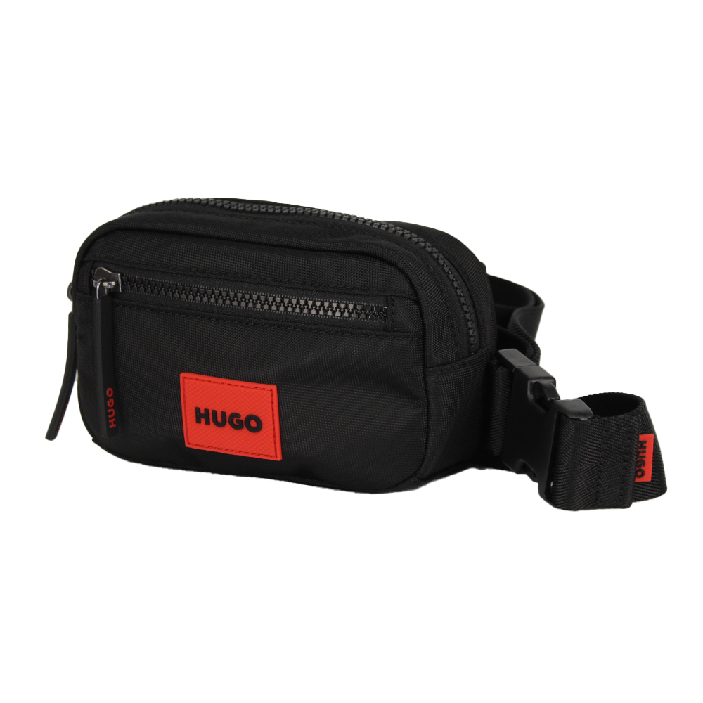 Black bum bag with HUGO branding