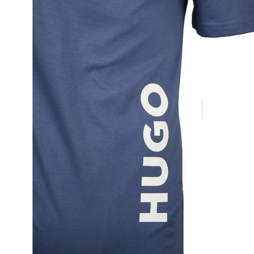 HUGO Side Logo Relaxed-Fit T-Shirt, Blue