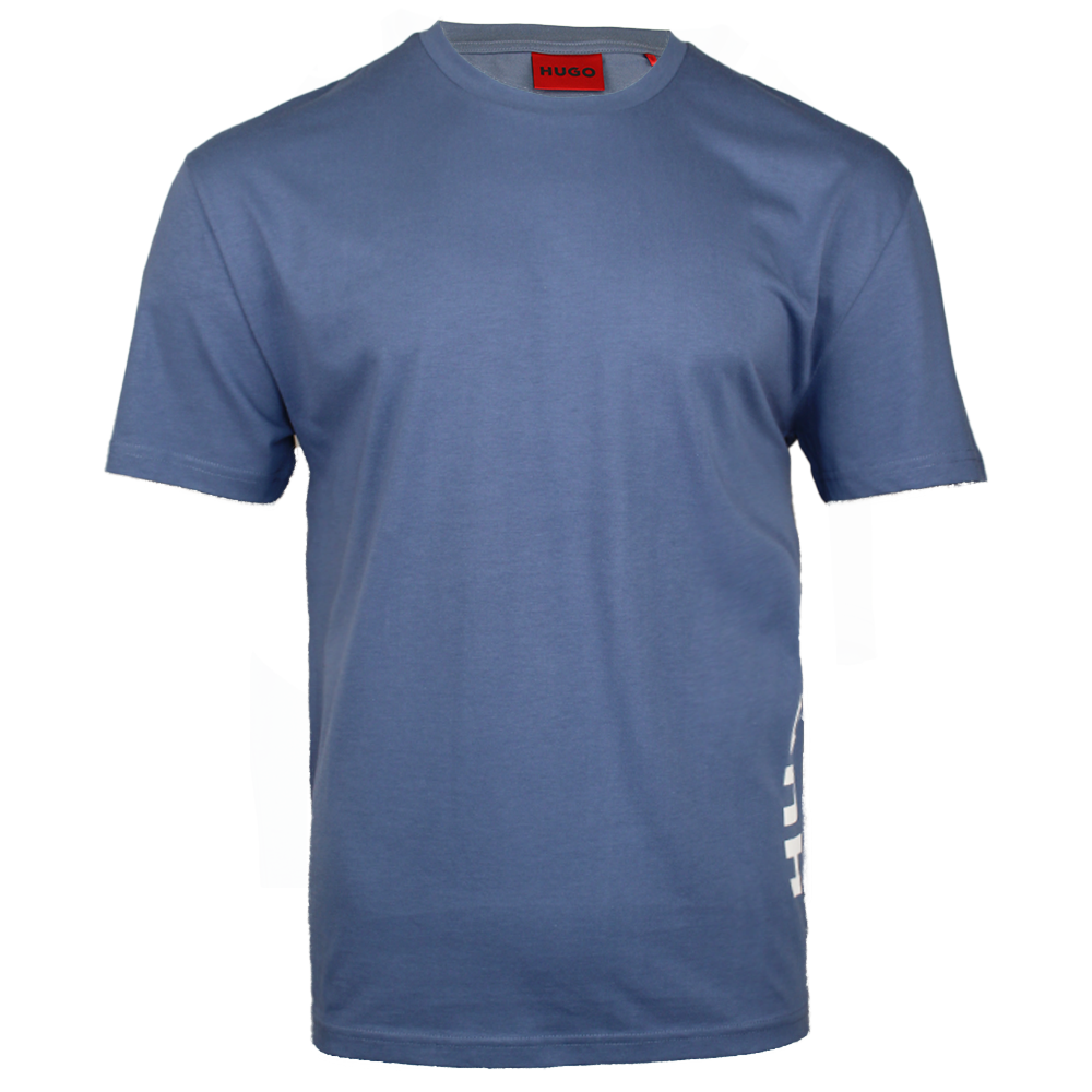HUGO Side Logo Relaxed-Fit T-Shirt, Blue