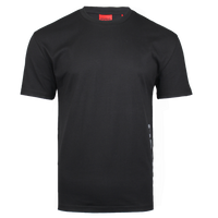 Black t-shirt with grey HUGO side logo