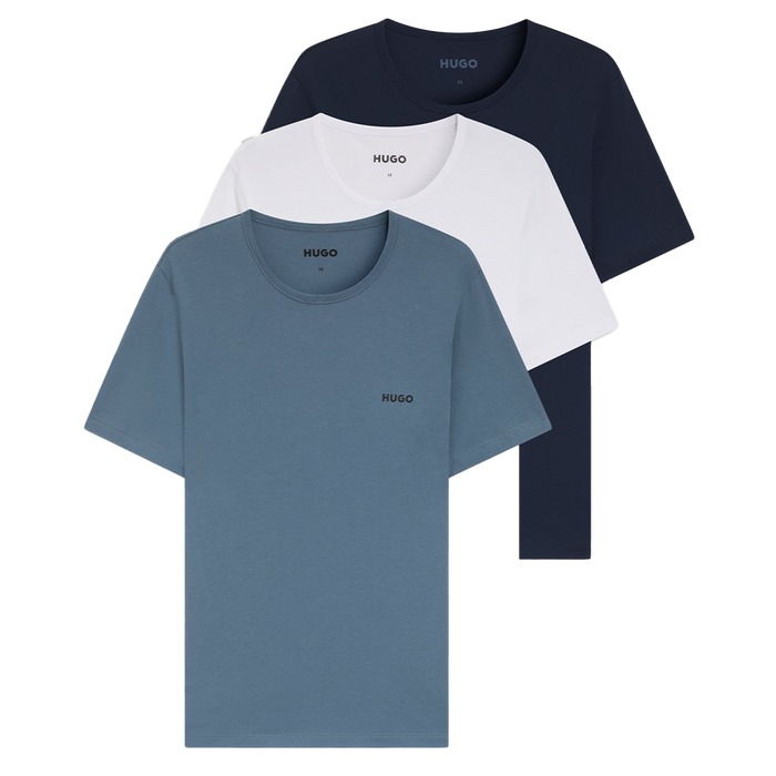 Three t-shirts with HUGO branding