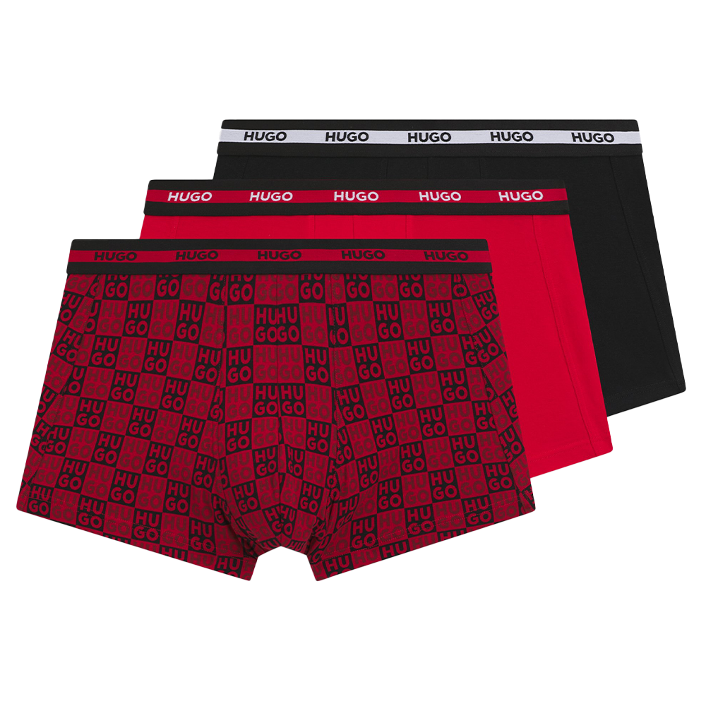 Hugo branded 3 pack of boxer trunks