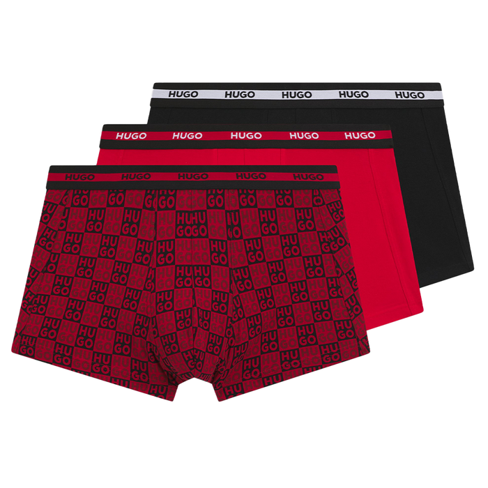 Hugo branded 3 pack of boxer trunks