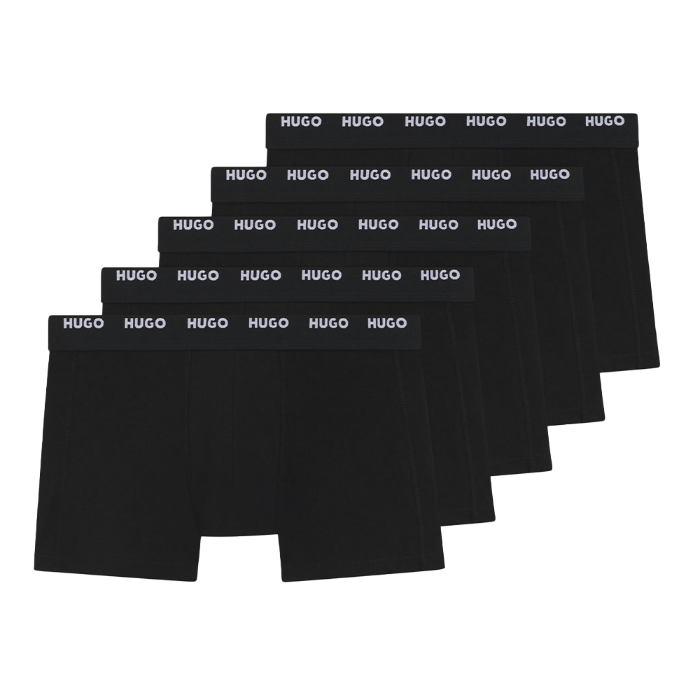 HUGO 5-Pack Boxer Trunk, Black