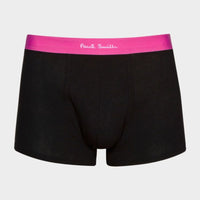 3-Pack Classic Boxer Trunks with Mixed Waistband, Black