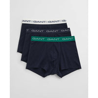 3-Pack Organic Cotton Boxer Trunks, Deep Green