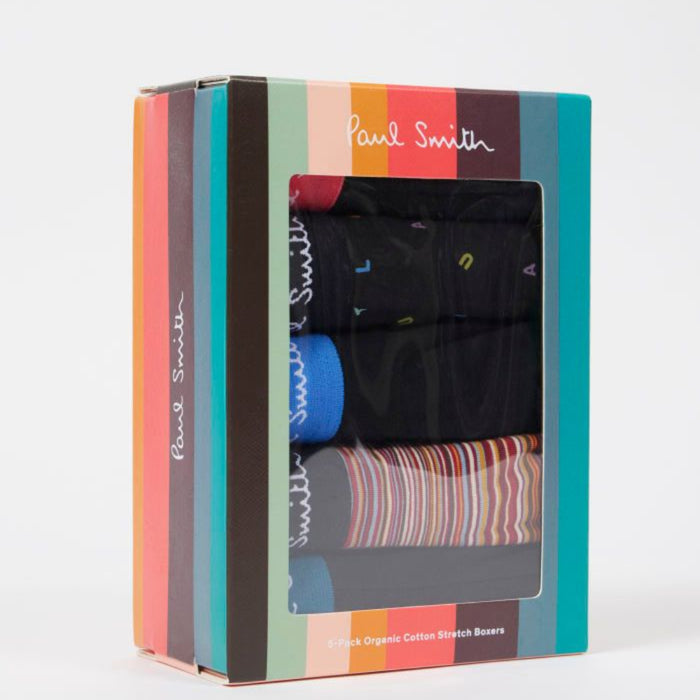 5-Pack Classic Boxer Trunks, Multi-coloured